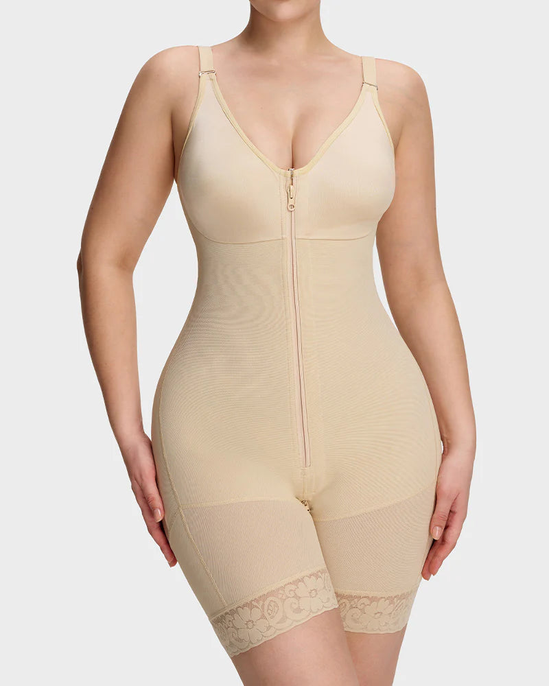 Gaine amincissante et rehaussante avec fermeture éclair à l'entrejambe