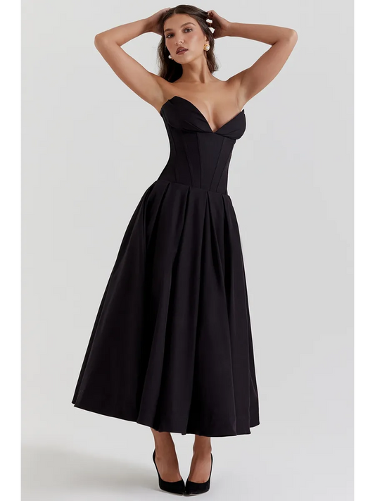 Strapless Midi dress for Spring & Summer