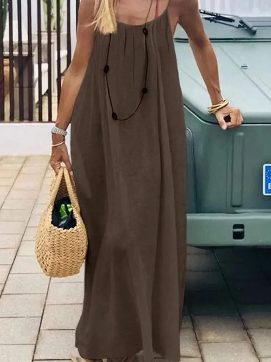 Maxiklänning utan rygg för semestern