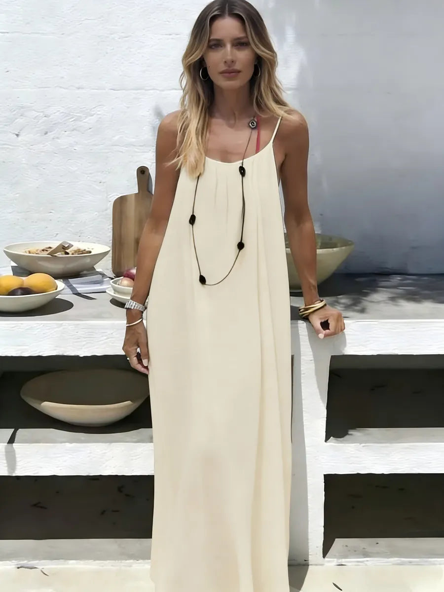 Maxiklänning utan rygg för semestern