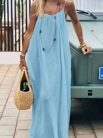 Maxiklänning utan rygg för semestern