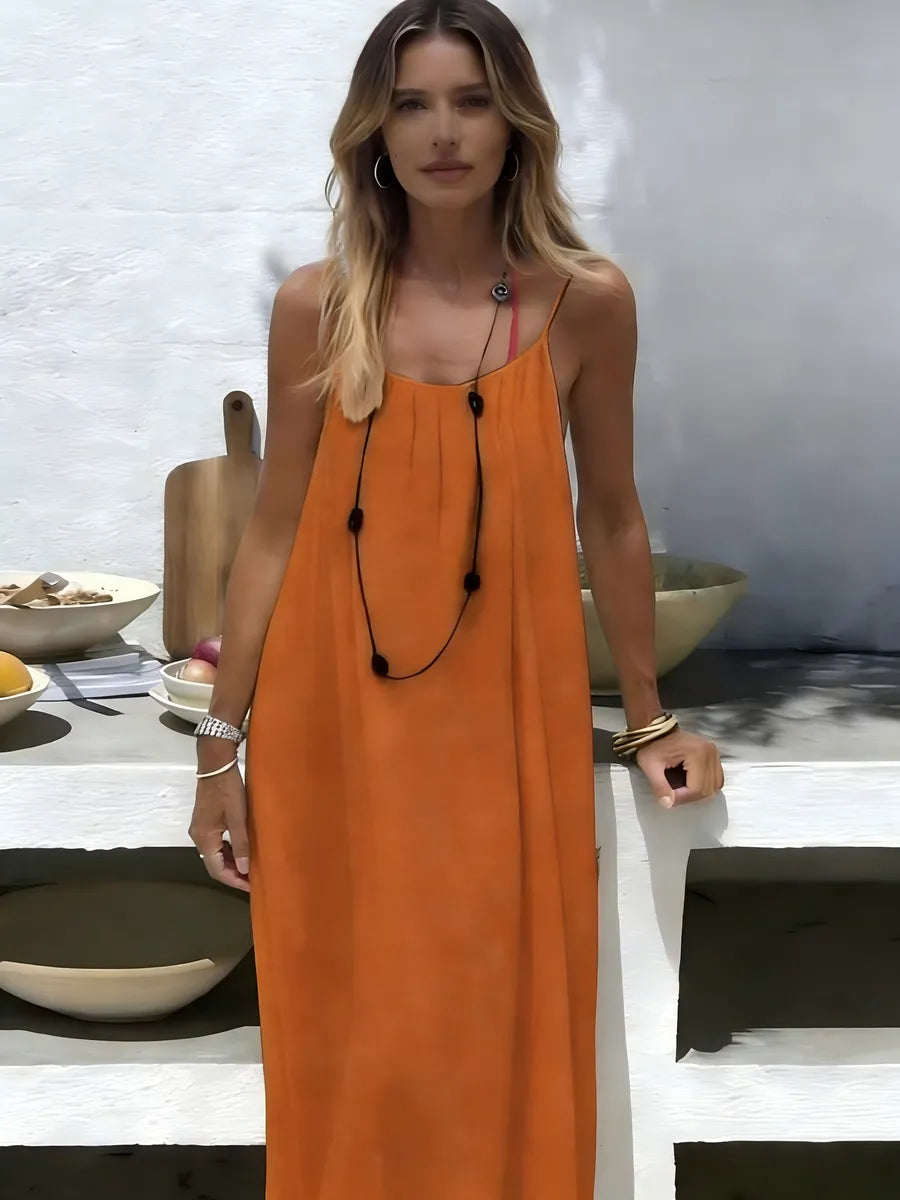 Maxiklänning utan rygg för semestern