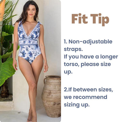 Ensemble maillot de bain une pièce imprimé pour femme