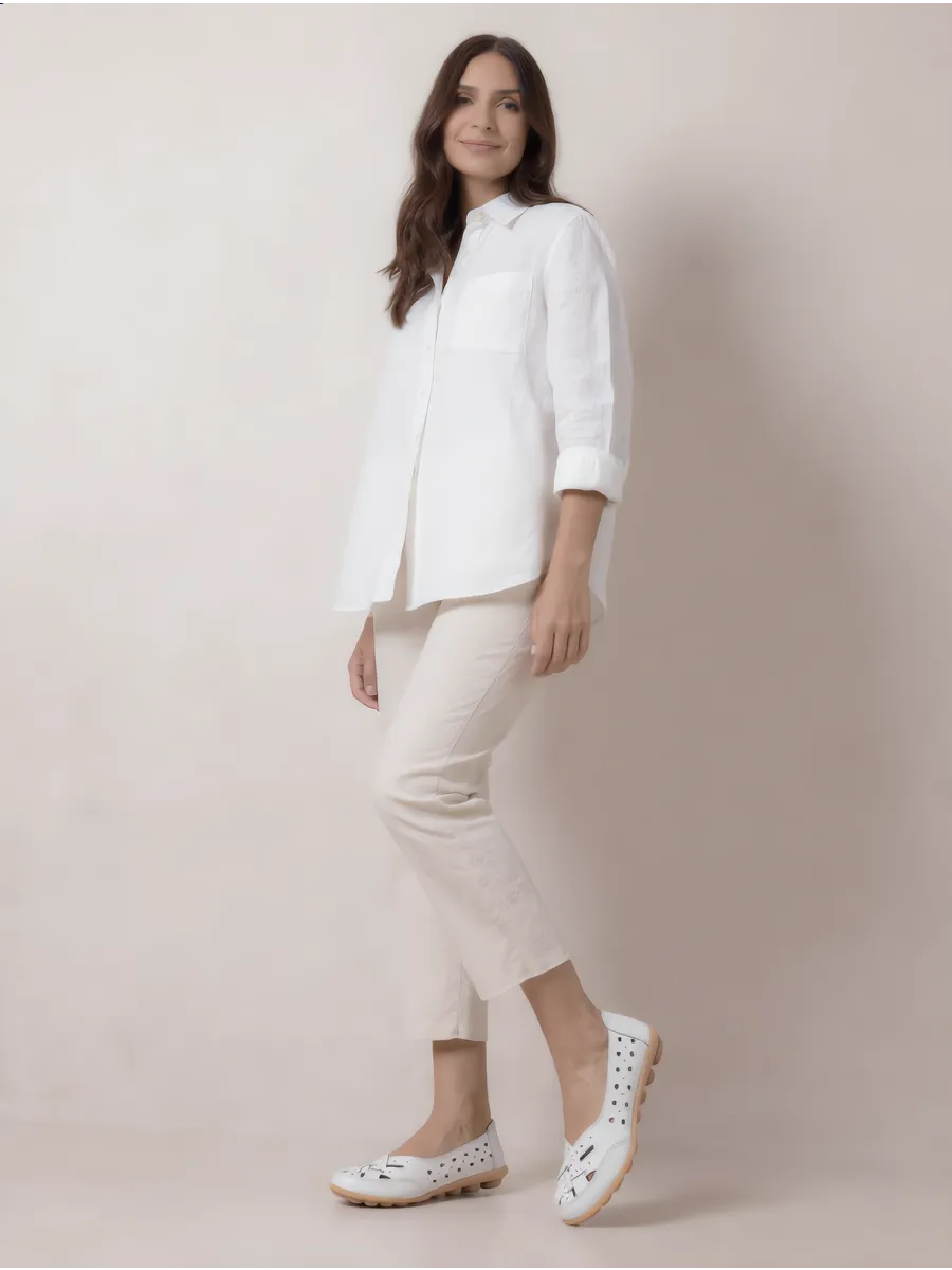 Ballerines en cuir véritable