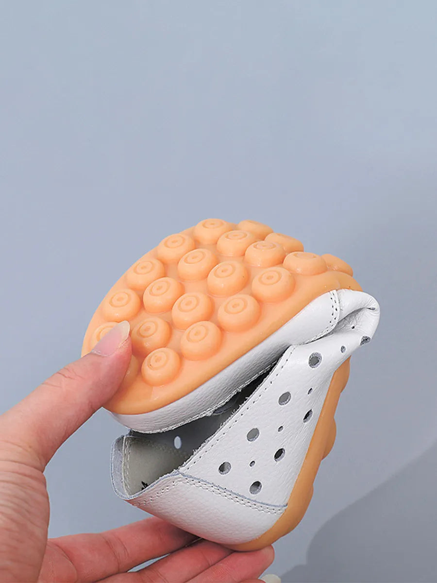 Ballerines en cuir véritable