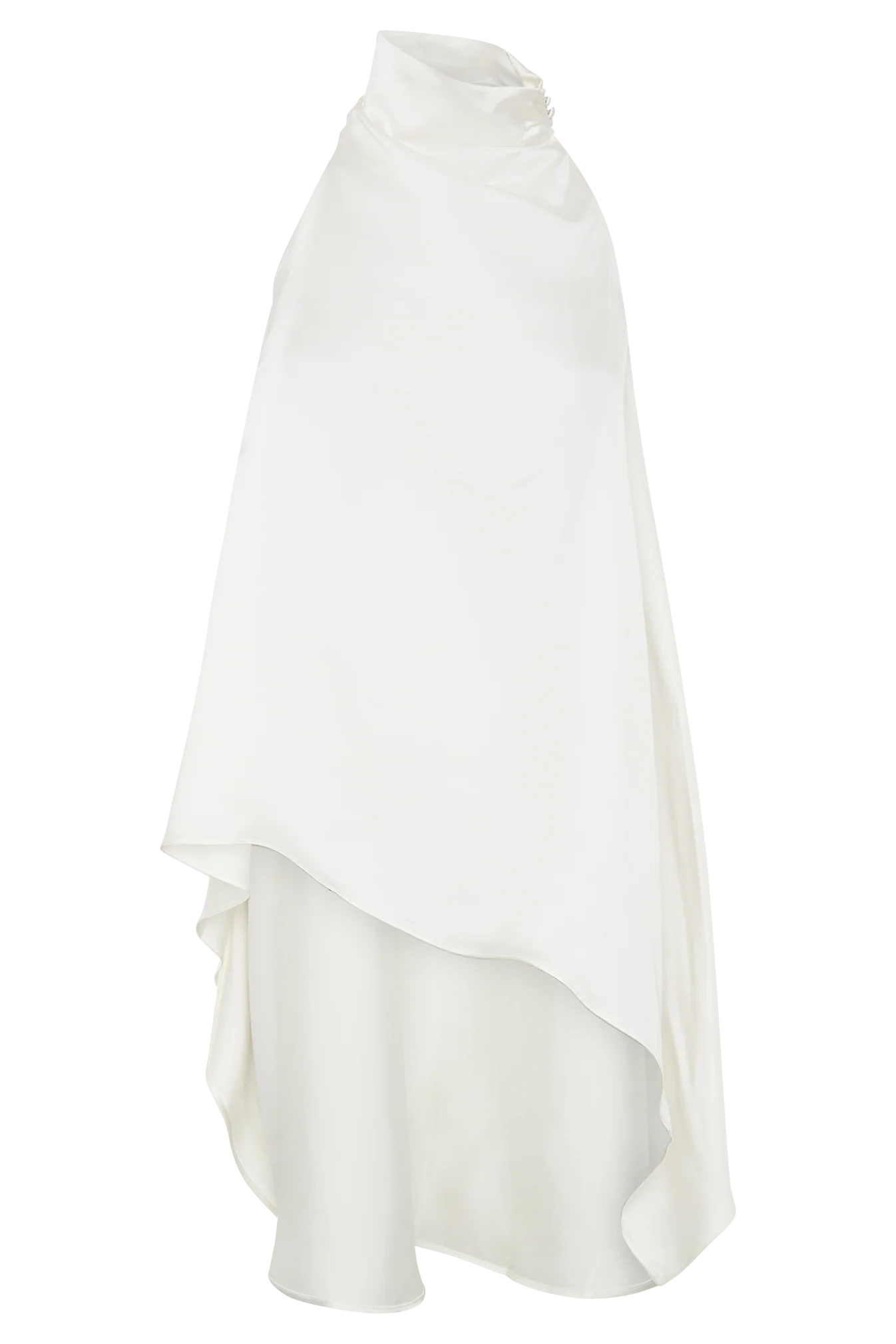 Asymmetrical Satin Halter Top