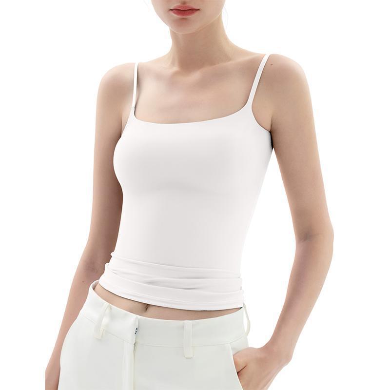Tanktop med fyrkantig halsringning och spaghettiband för damer