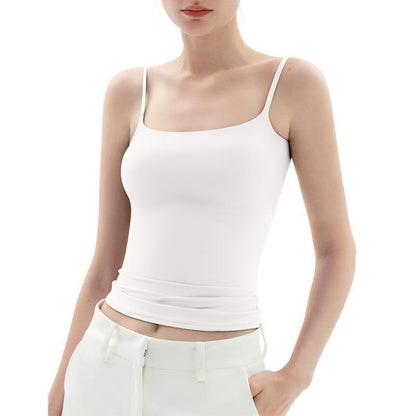 Tanktop med fyrkantig halsringning och spaghettiband för damer