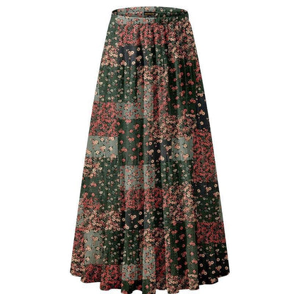 Chiffon High Waist Pleated Maxi Skirt