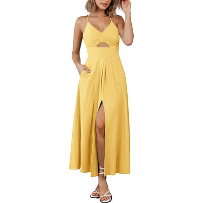 Sommerliches Strand-Maxikleid mit Spaghettiträgern