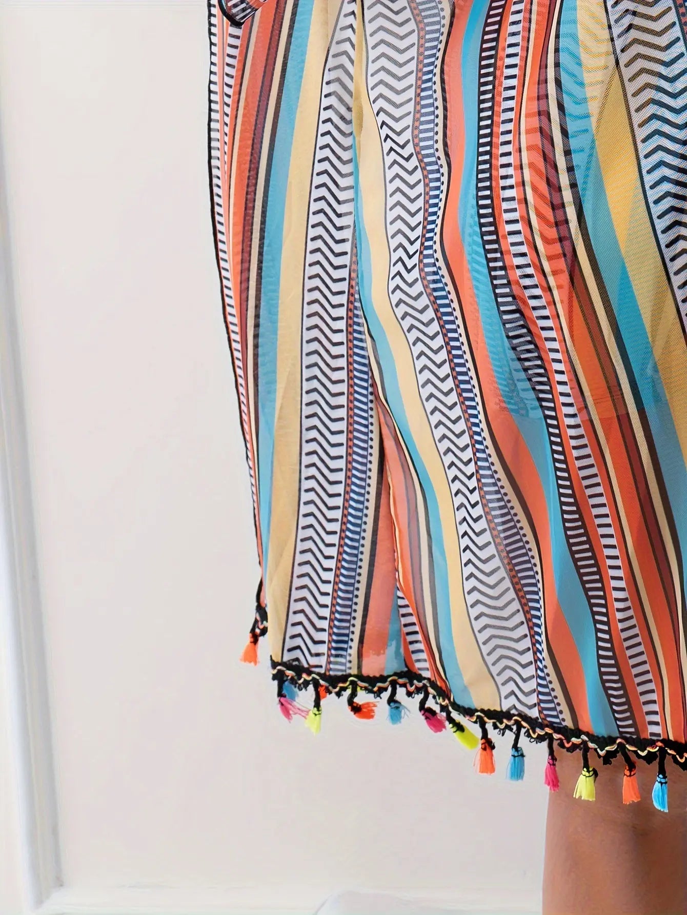 3-delat randigt bikiniset för damer