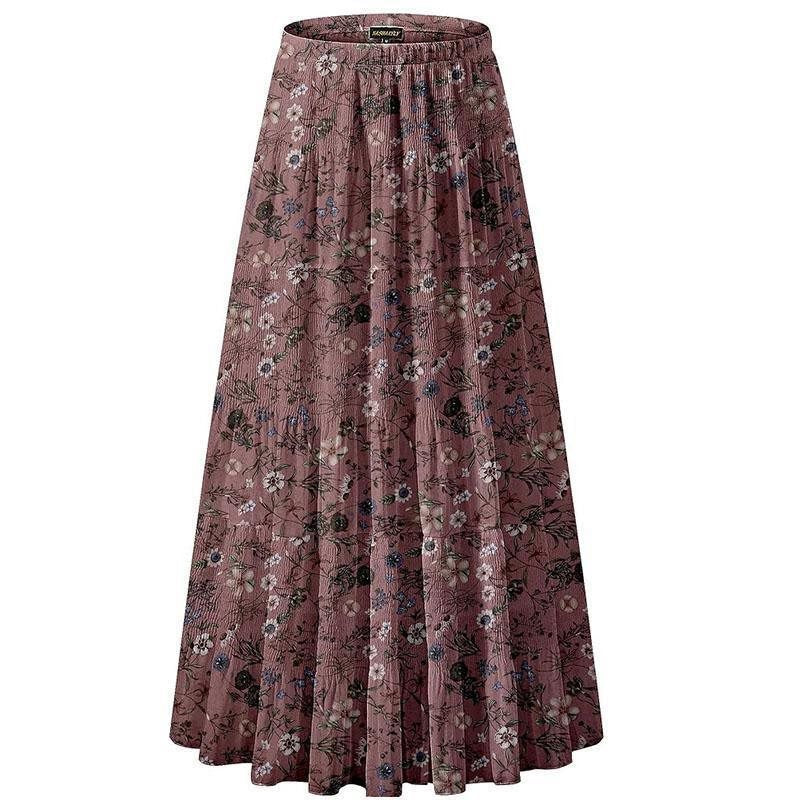 Chiffon High Waist Pleated Maxi Skirt