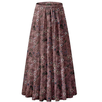 Chiffon High Waist Pleated Maxi Skirt