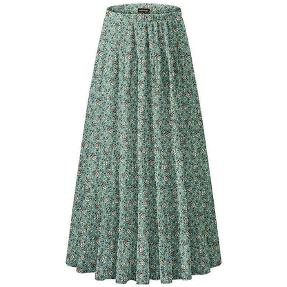 Chiffon High Waist Pleated Maxi Skirt