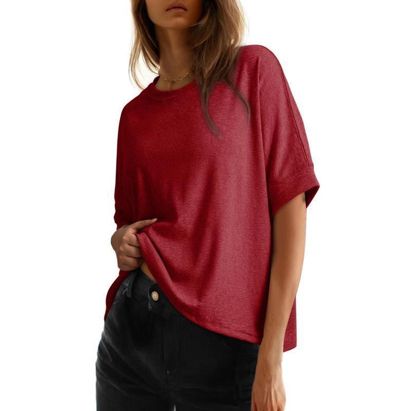 T-shirt décontracté basique oversize pour femme