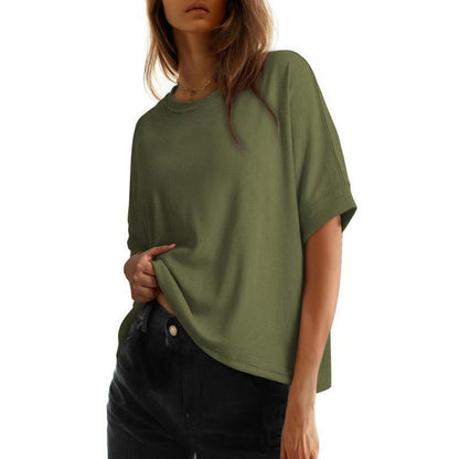 T-shirt décontracté basique oversize pour femme