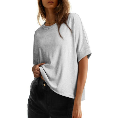 T-shirt décontracté basique oversize pour femme