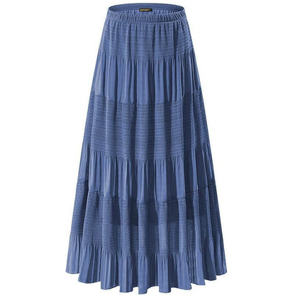 Chiffon High Waist Pleated Maxi Skirt