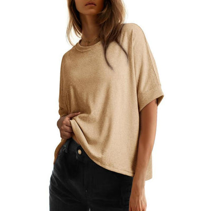 T-shirt décontracté basique oversize pour femme