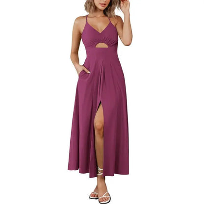 Sommerliches Strand-Maxikleid mit Spaghettiträgern