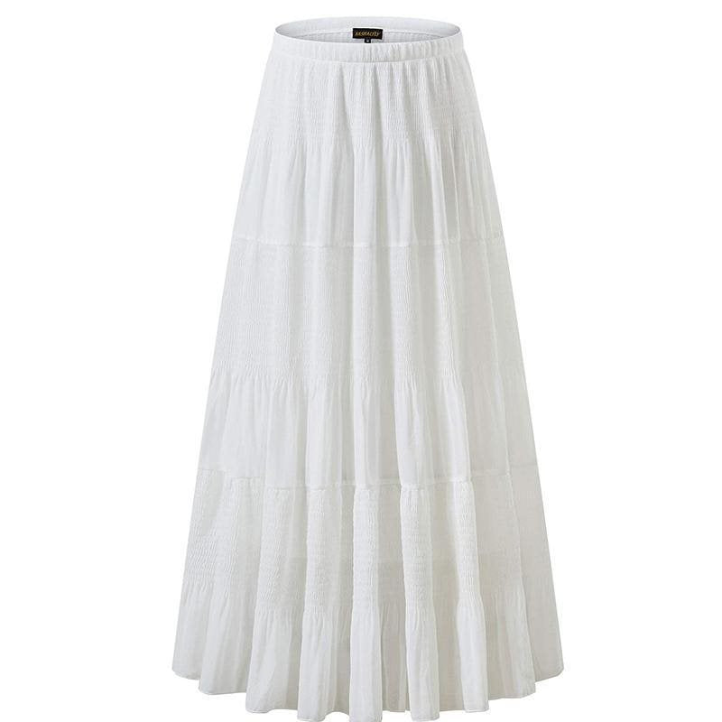 Chiffon High Waist Pleated Maxi Skirt
