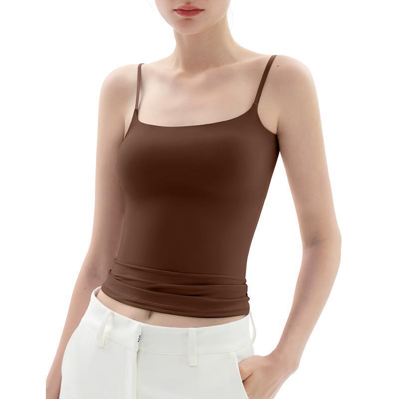 Tanktop med fyrkantig halsringning och spaghettiband för damer