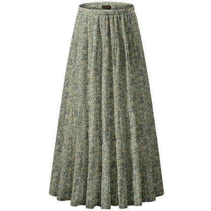 Chiffon High Waist Pleated Maxi Skirt