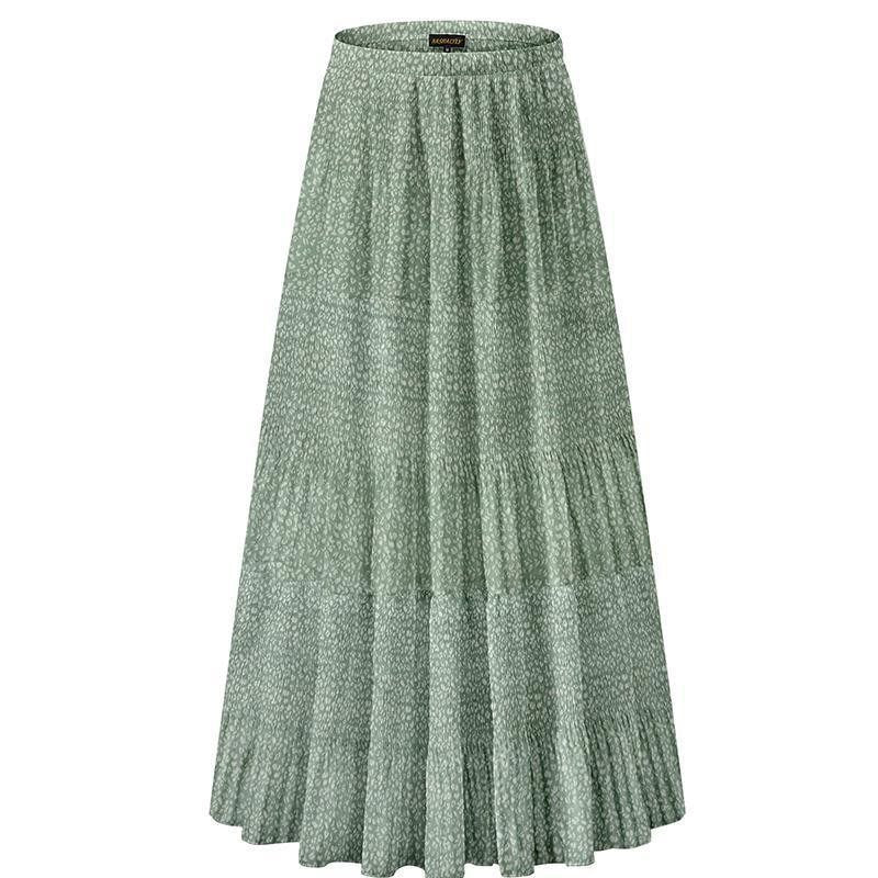 Chiffon High Waist Pleated Maxi Skirt