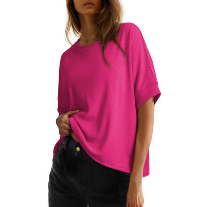 T-shirt décontracté basique oversize pour femme