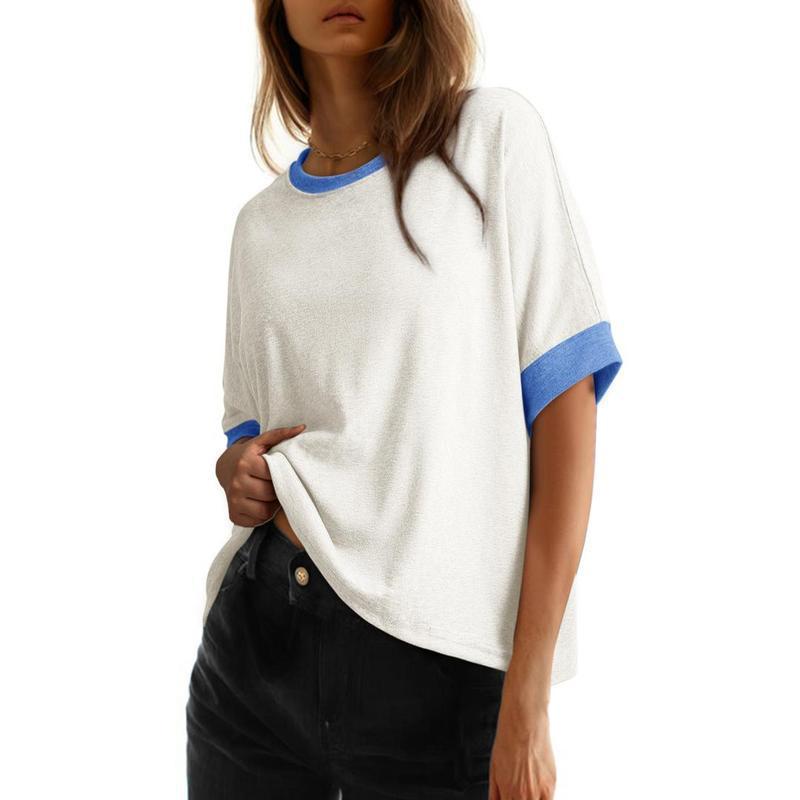 T-shirt décontracté basique oversize pour femme