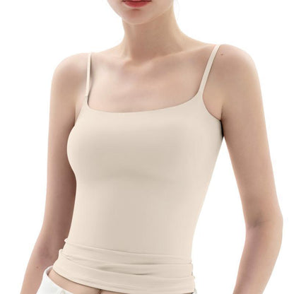 Tanktop med fyrkantig halsringning och spaghettiband för damer