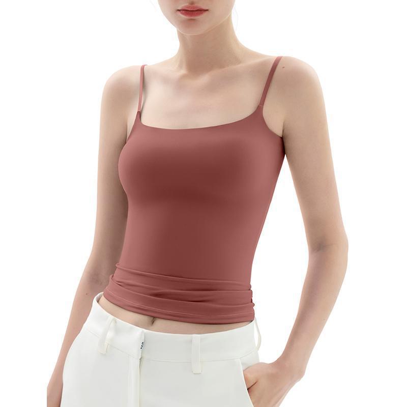 Tanktop med fyrkantig halsringning och spaghettiband för damer