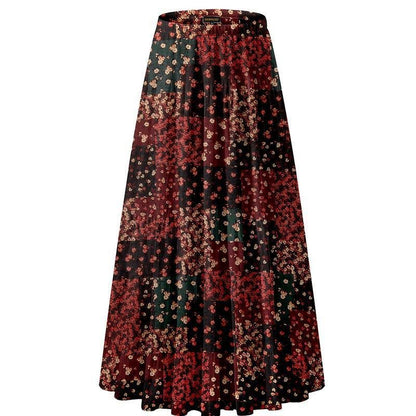 Chiffon High Waist Pleated Maxi Skirt