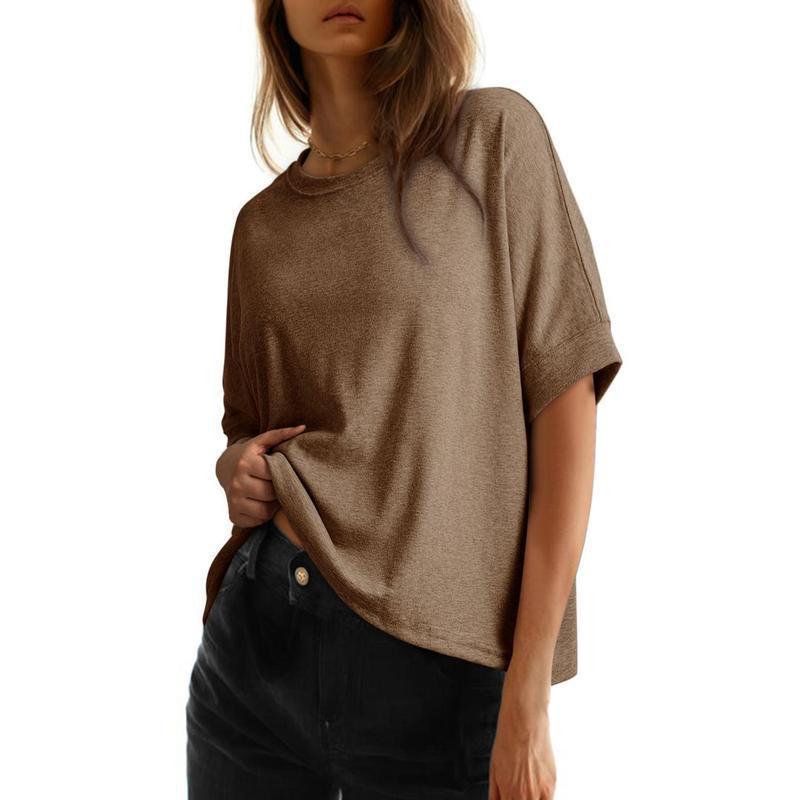 T-shirt décontracté basique oversize pour femme