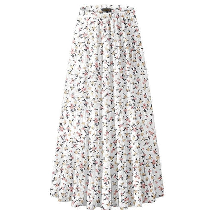 Chiffon High Waist Pleated Maxi Skirt
