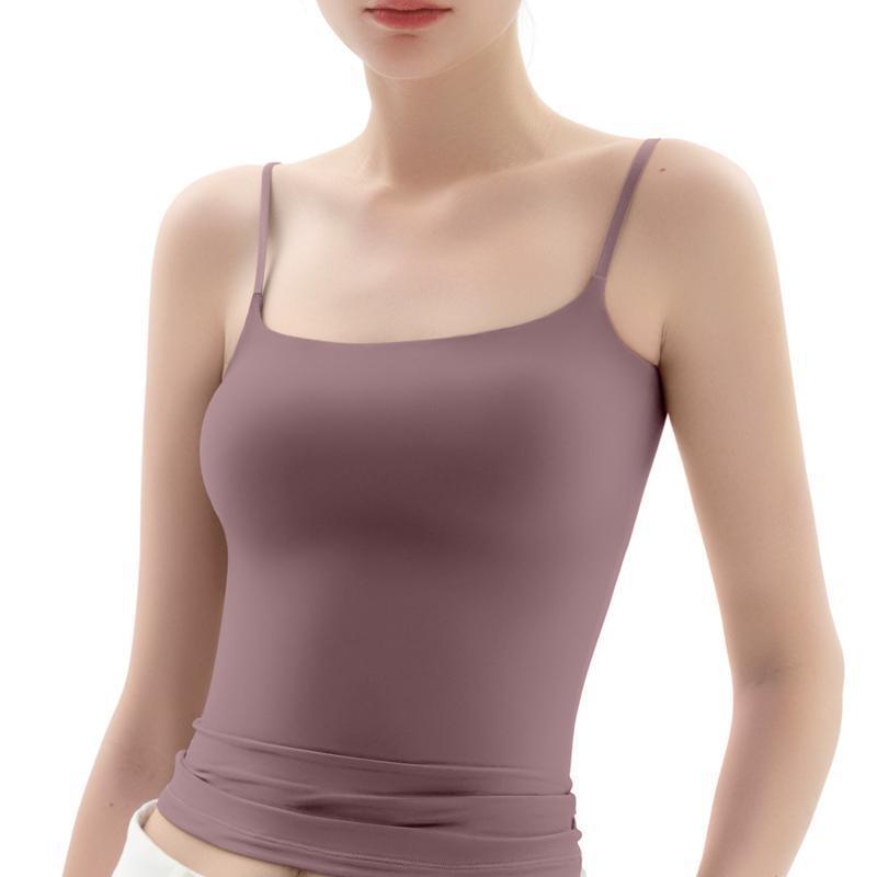 Tanktop med fyrkantig halsringning och spaghettiband för damer