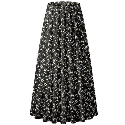 Chiffon High Waist Pleated Maxi Skirt