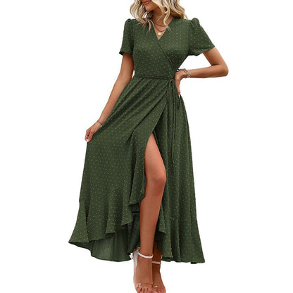 PrettyGarden Boho Wrap Maxi Dress