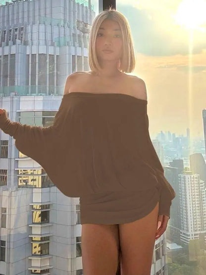 Robe de soirée transparente à fronces pour femme