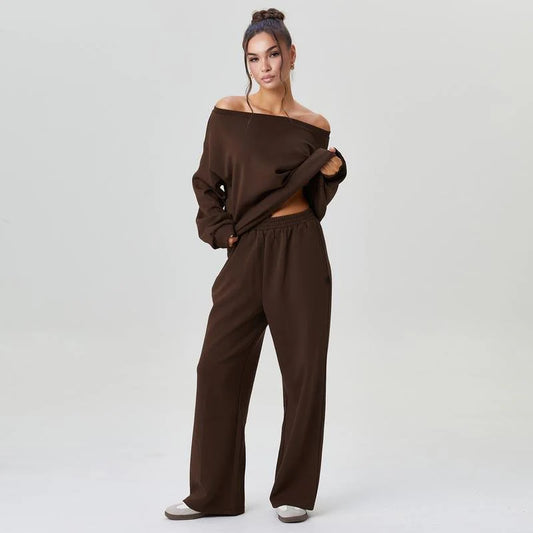 Women Shoulder Top Trouser Set